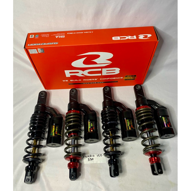 RCB FLOW-S SKOK SHOCK BELAKANG TABUNG 330MM VARIO 125 150 BEAT FI SCOOPY SPACY GENIO ORI RACING BOY