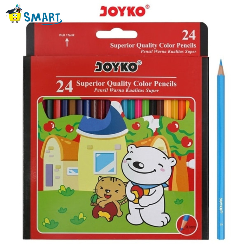 

(1PAKET ISI 24WARNA)JOYKO PENCIL WARNA 24C 24PB-72