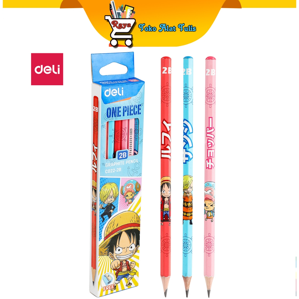 

Deli Set 12 Pcs Pensil 2B Graphite One Piece EC022-2B Pencil Alat Tulis Perlengkapan Kantor Dan Sekolah
