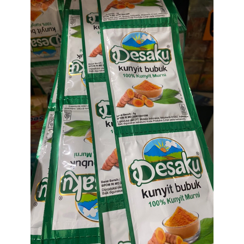 

Desaku kunyit bubuk renceng isi 12 sachet
