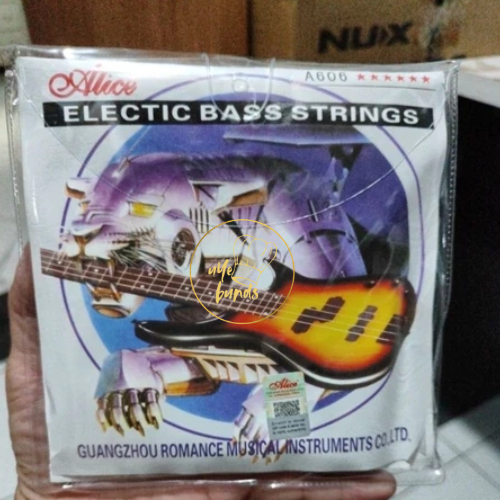 Satu Set Senar Gitar Guitar Bas Bass Electric Strings A606 4 Pcs Alat Musik Alice Original