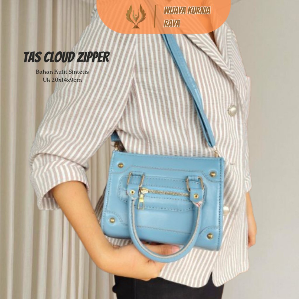Tas Selempang Wanita Cloud Zipper Kekinian