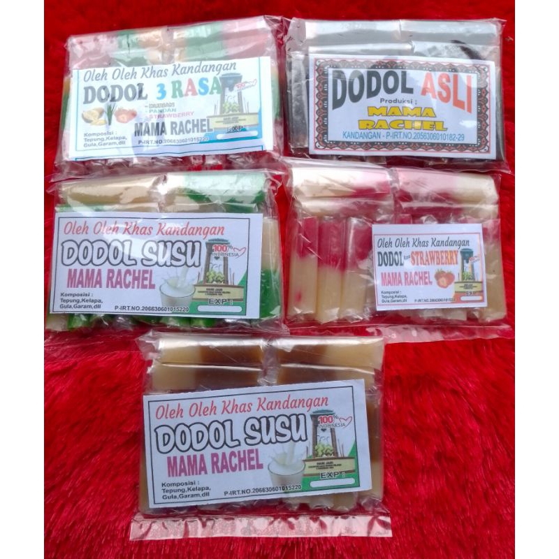 

Dodol Warna/ Dodol Susu Aneka rasa Kandangan Kemasan Plastik 13 biji