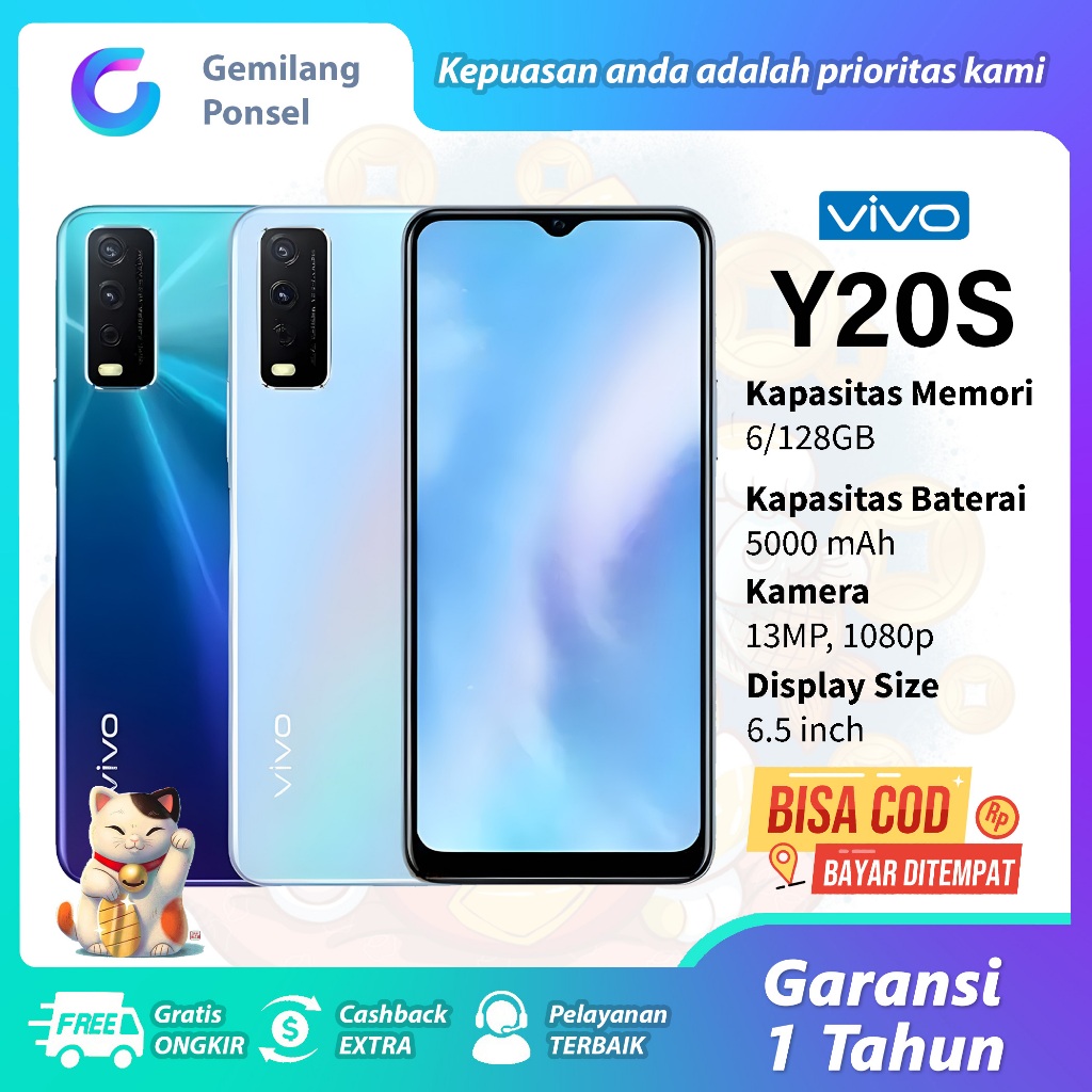 VIVO Y20s RAM 6/128 GB Garansi 1 Tahun