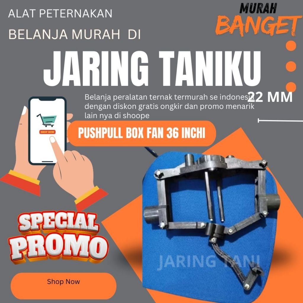 PUSH PULL BOX FAN 36 INCHI - PUSH PULL BOX FAN BLOWER KIPAS KANDANG TERNAK AYAM