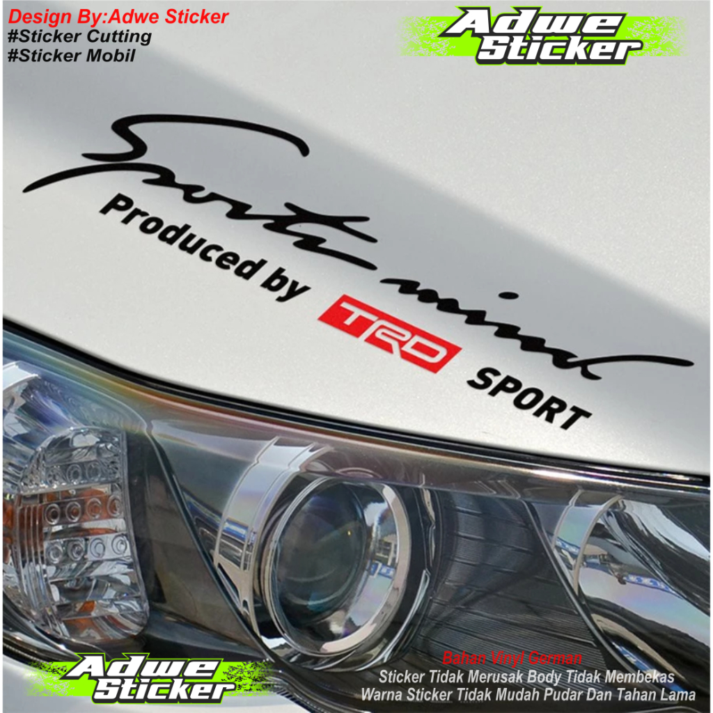 sticker stiker trd sportmind sticker kap mobil toyota avanza innova rush veloz setiker keren