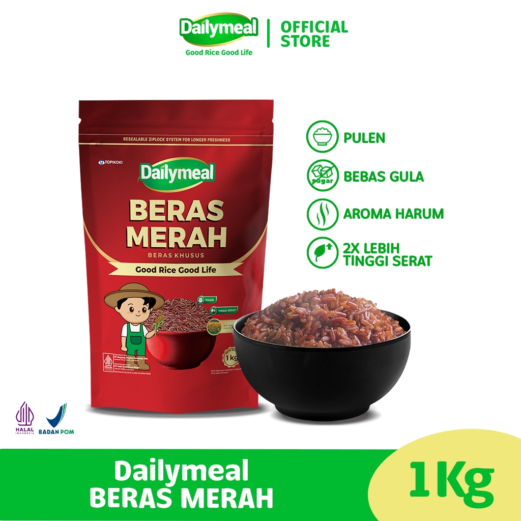 

Dailymeal - Red Rice / Beras Merah 1 kg - Superfood Premium untuk Hidup Aktif & Sehat