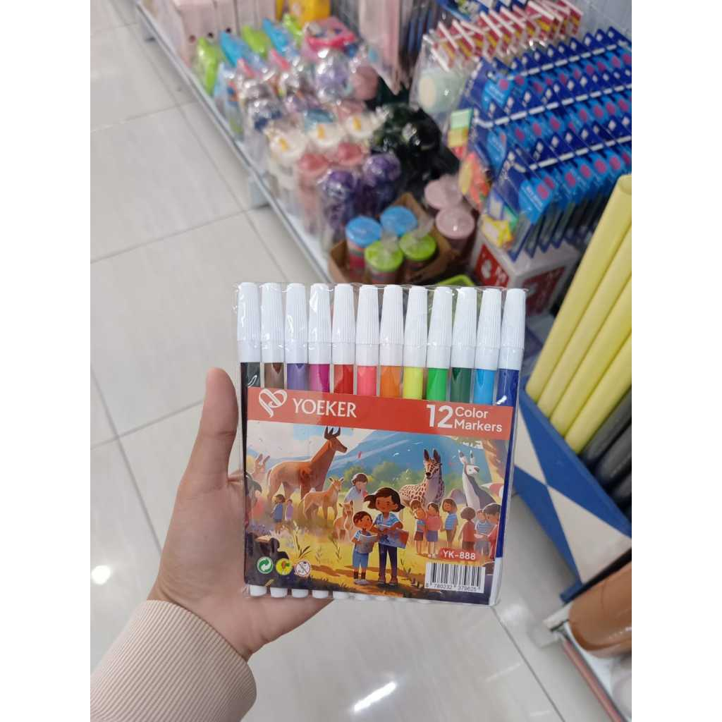 

SPIDOL MERK YOEKER 12COLOR MARKERS