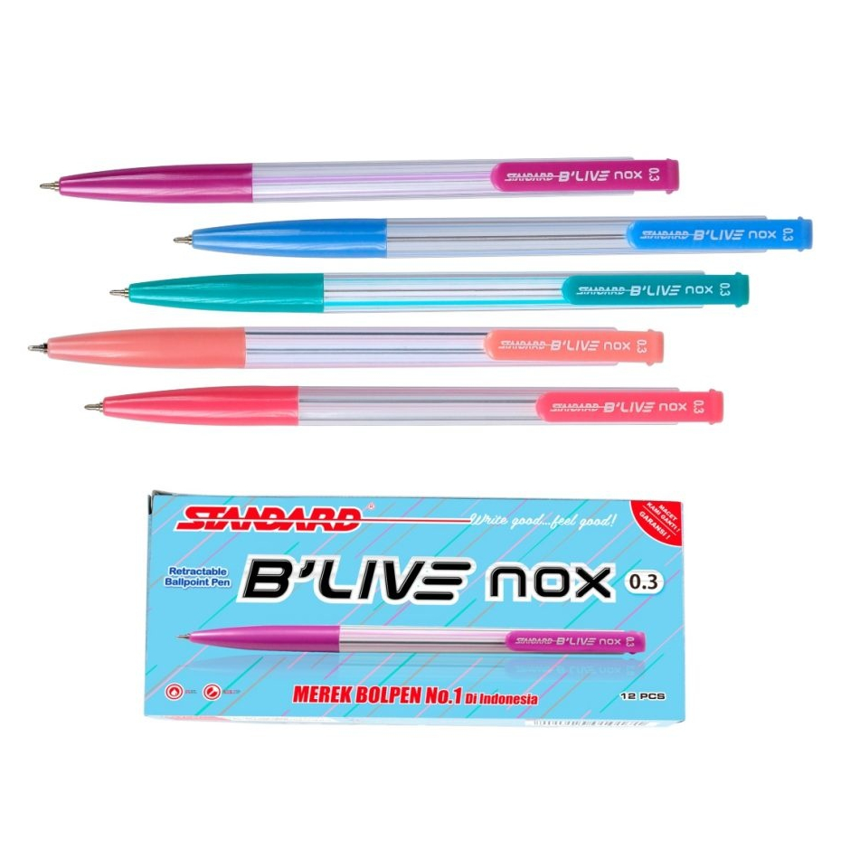 

BOLPOIN / BALLPOINT / PULPEN GEL / PEN GEL / PEN STANDARD B-LIVE NOX 0.3