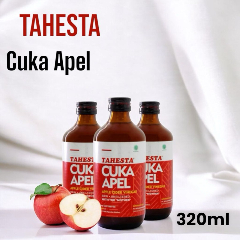 

(Original) Cuka Apel | Cuka Apel Tahesta 100% Alami 320ml Natural Apple Cider Vinegar | Detox Pelangsing Diet