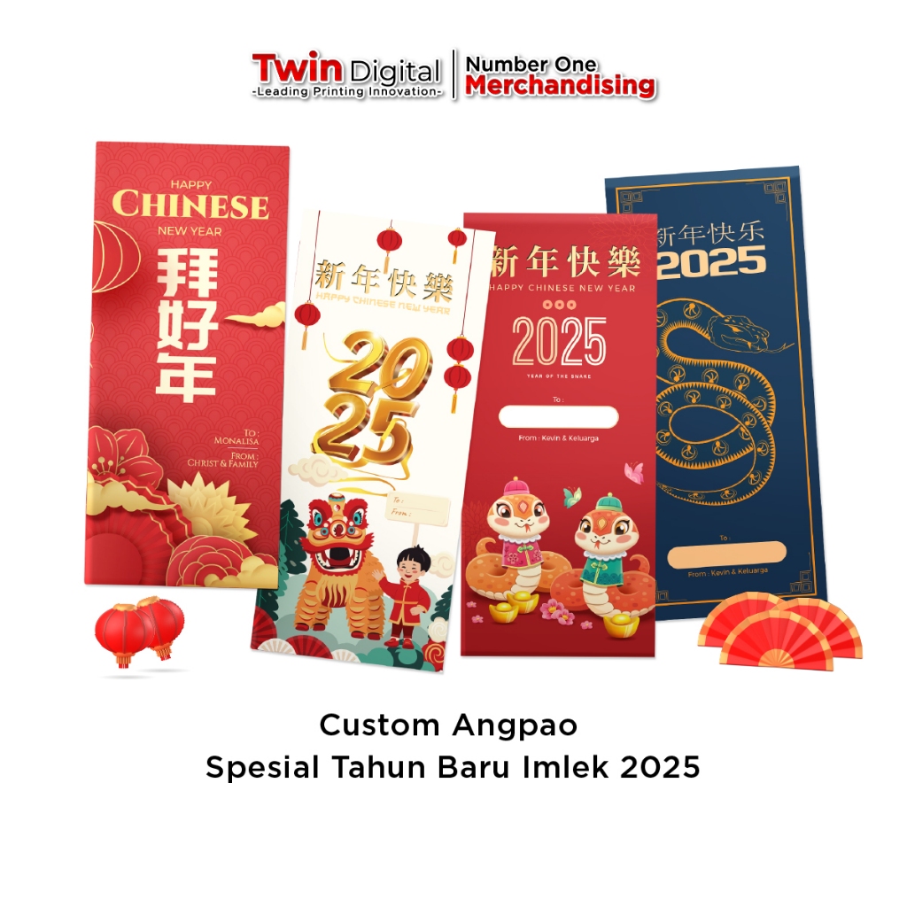 

Twindigital Angpao Imlek Shio Ular Kayu Custom Desain Amplop Tahun Baru Cina 2025 - Angpao Imlek