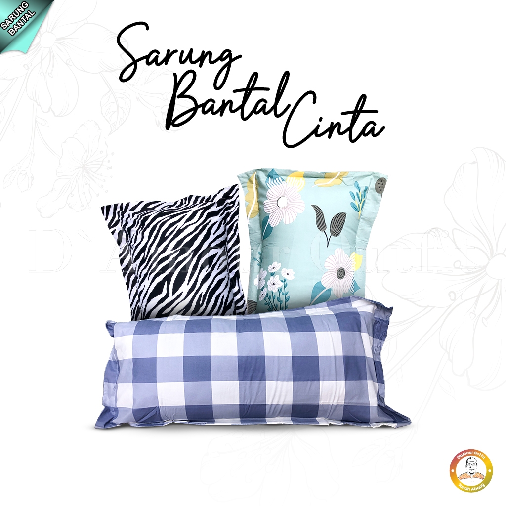 Sarung Bantal Cinta Jumbo,Sarung Bantal Panjang, Ukuran Besar Jumbo 45X90  Bantal dan Sarung