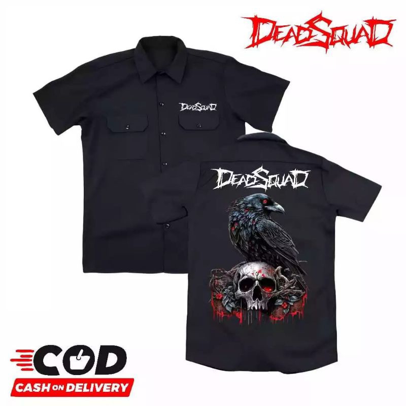 KEMEJA PENDEK WORKSHIRT DEADSQUAD BEST SELLER DISTRO