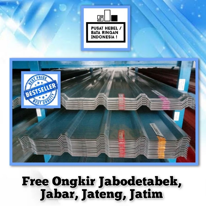 Spandek SNI Cilegon Steel Lebar 0,8Meter Tebal 0,30 dan 0,35ml