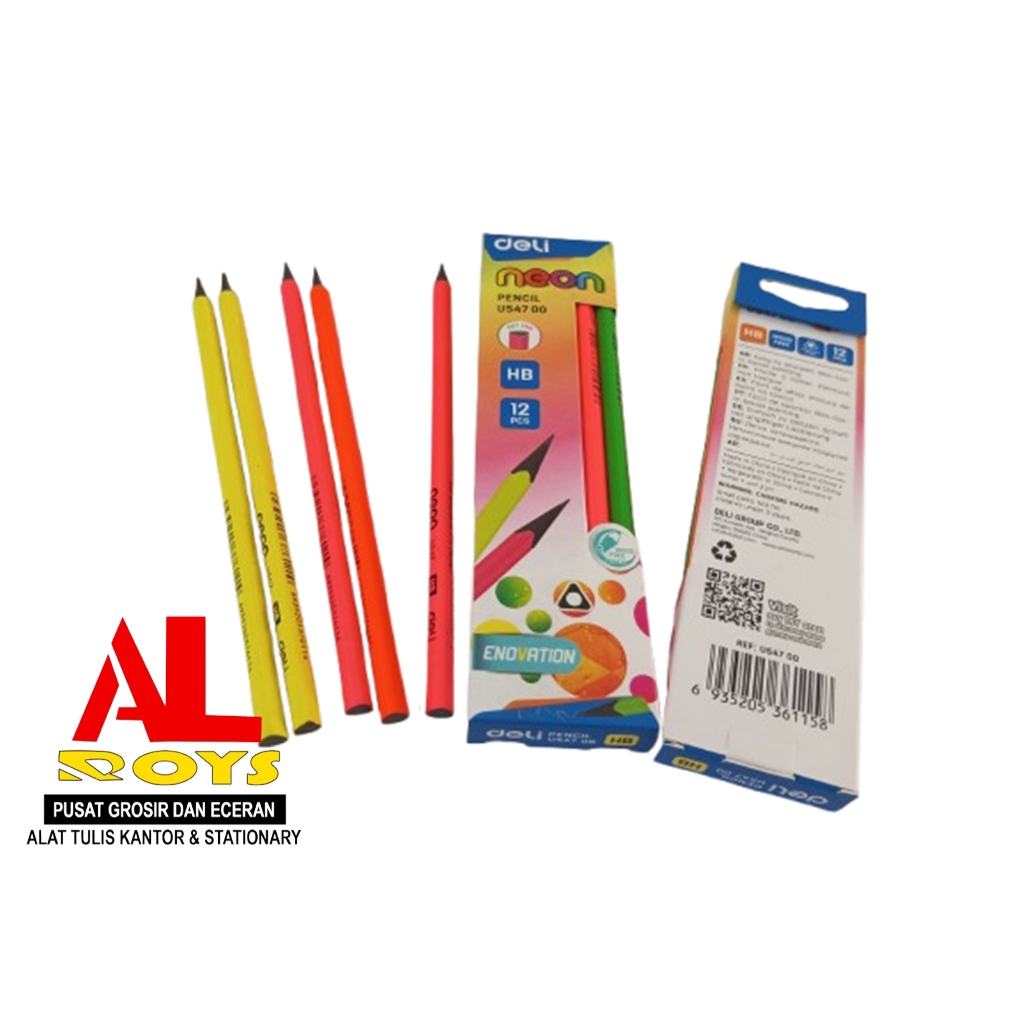 

Deli Neon Pencil Triangular Barrel Pensil HB Pencil U54700