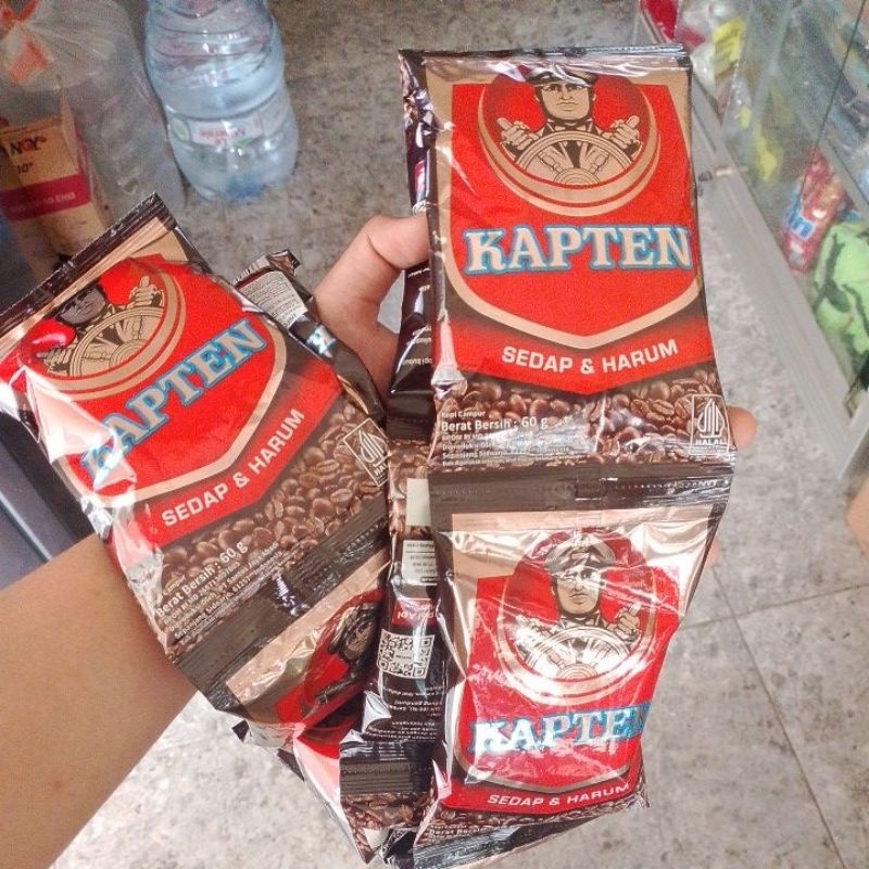 

1 renceng Kopi bubuk | Kopi Kapten 60gr | Kopi hitam | Kopi Kapal Api