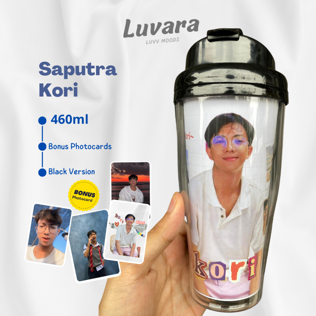 Tumbler Black Sputra Kori Bonus Photocard Kori - Tumbler 460ml Gambar HD