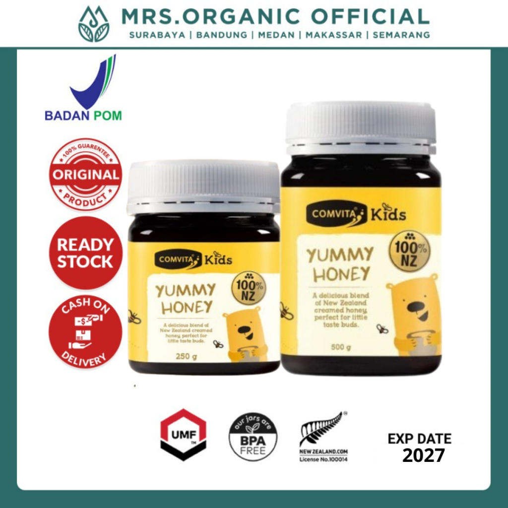 

Madu Anak Comvita Kids Yummy Honey 250gr 500gr - Madu Manuka Alami Asli New Zealand