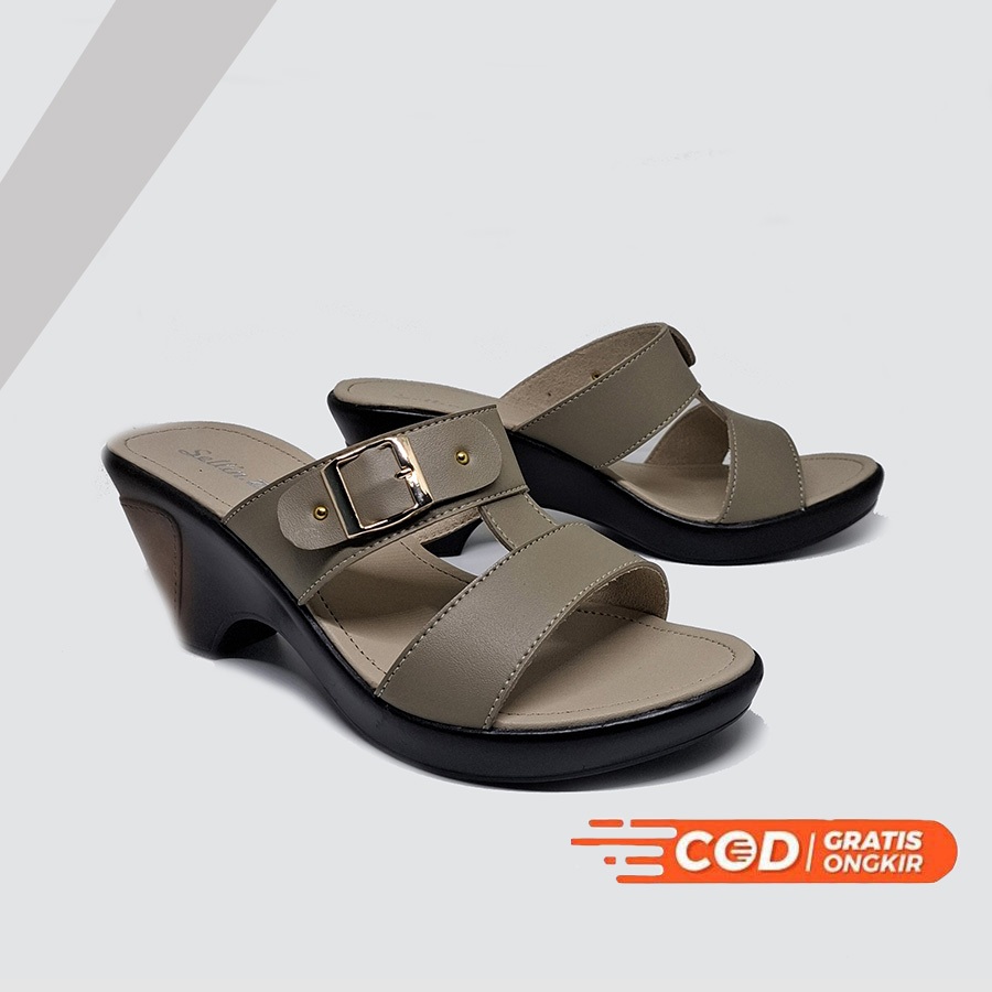 sendal wedges wanita pesta kondangan wedges ibu-ibu arisan wedges Tali