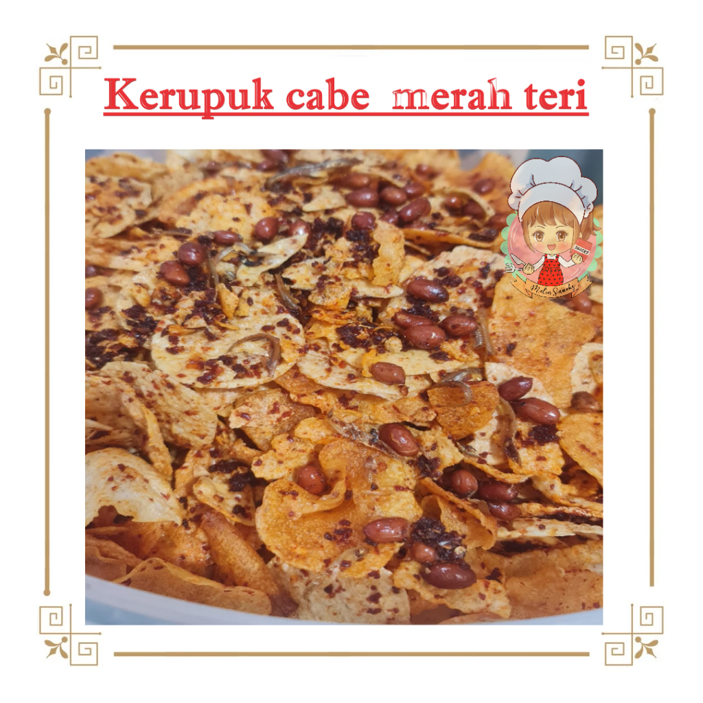 

Best New Kerupuk Keripik ubi cabe merah teri selat panjang riau siak