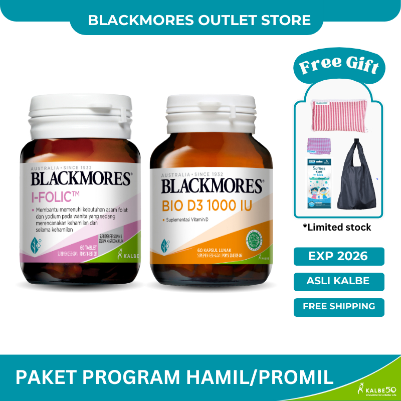 [PAKET PROMIL] Blackmores I-Folic isi 60 + Bio D3 1000 IU isi 60