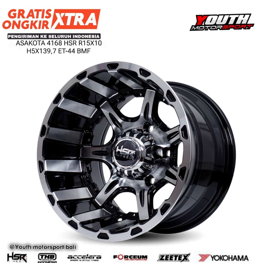 VELG R15 HSR ASAKOTA COCOK UNTUK JIMNY,KATANA,TAFT,FEROZA DLL