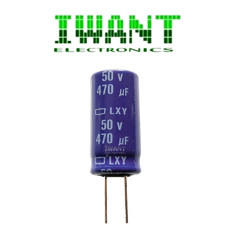 KAPASITOR ELKO 470UF 50V BIRU 470UF 50V CAPASITOR ELCO 470UF50V ELCO 470UF 50V 105' ELKO 50V 470UF