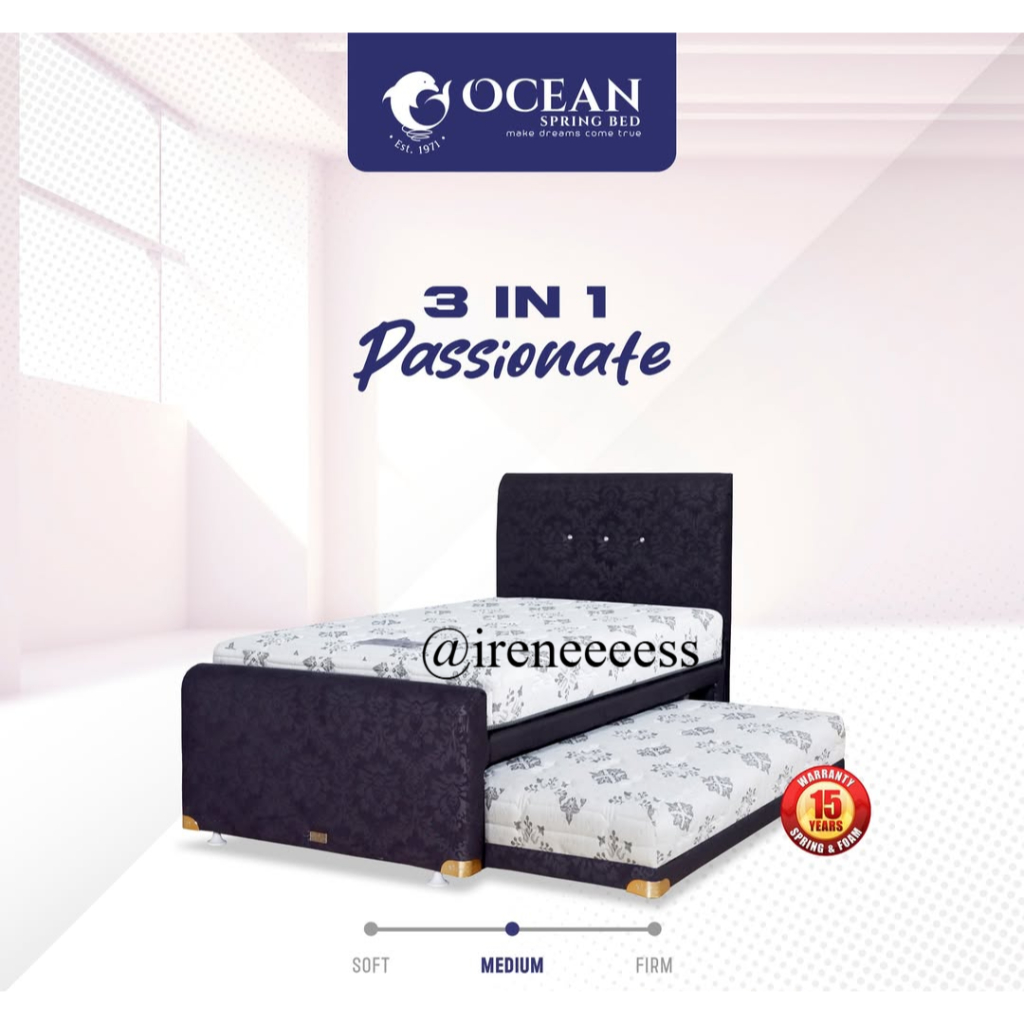 [ 3IN1 OCEAN PASSIONATE ] KASUR SPRING BED 2IN SORONG / KASUR DORONG WARNA DAN MODEL ELEGANT GARANSI