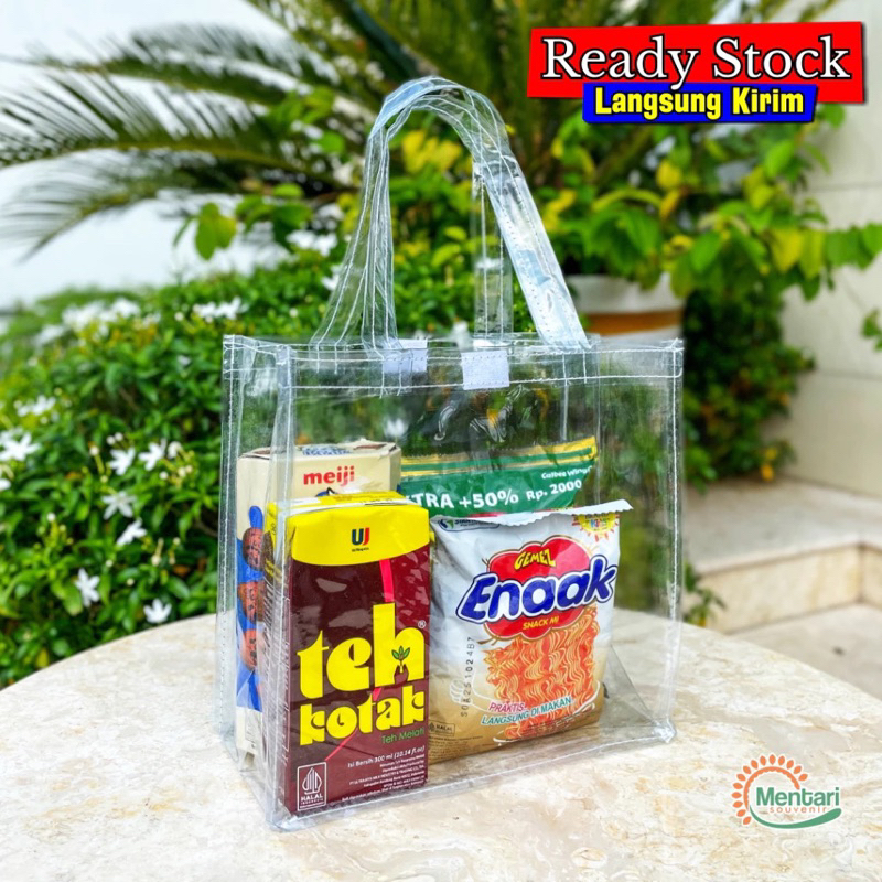 

IYYO KIDS | PB71 Tas Mika Transparan Ukuran 20x20x10 Souvenir Tas Ulang Tahun Hampers Ultah Goody bag Ready Bingkisan Snack Murah