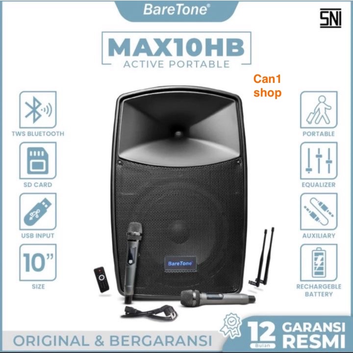 Speaker Portable Meeting 10 Inch BARETONE MAX10HB | MAX 10HB | MAX 10 HB Original