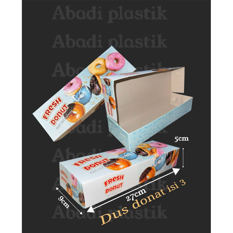 DUS DONAT MOTIF ISI 3 PCS/BOX DONAT/DUS DONAT MOTIF - MIN ORDER 10 pcs