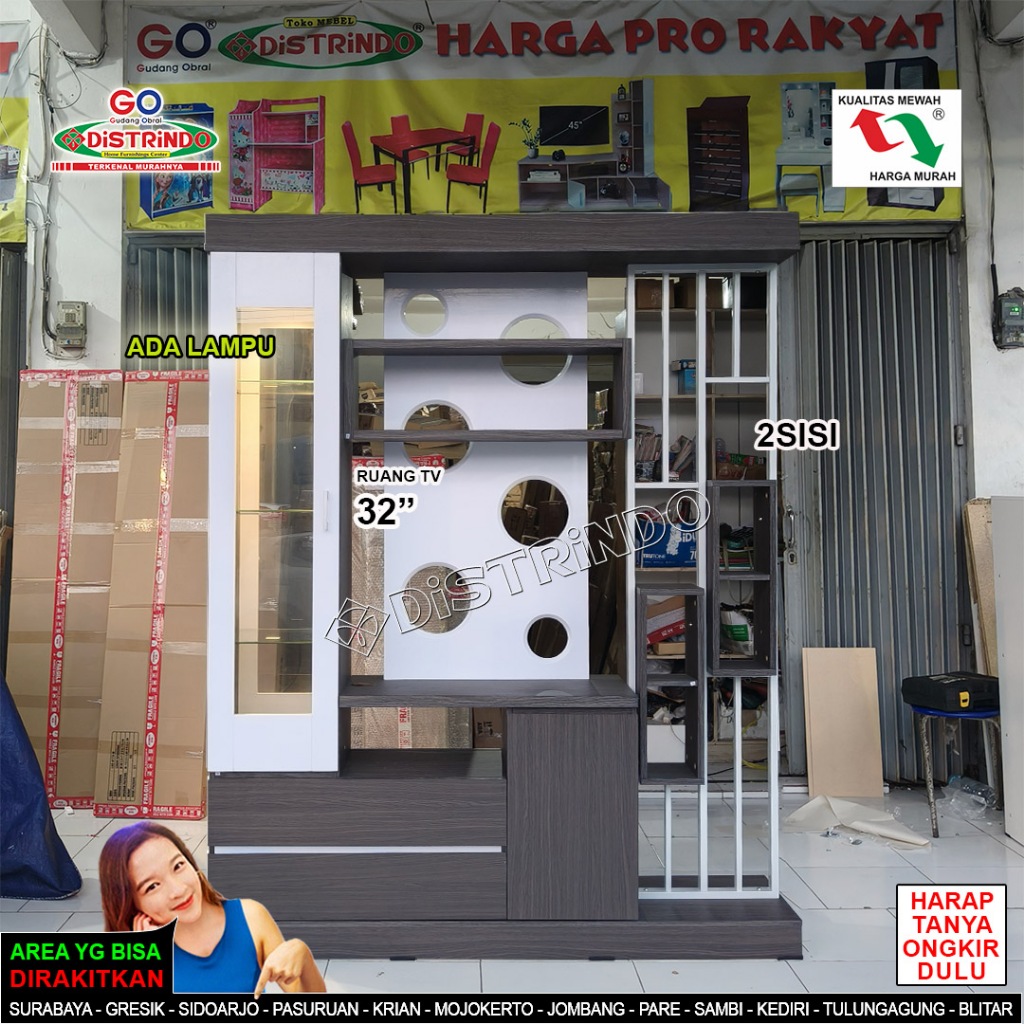 DISTRINDO Divider Minimalis Bufet Penyekat Ruangan