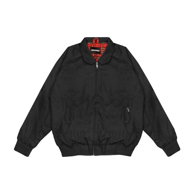 Againstcorp - Jacket - Harrington Hitam Polos