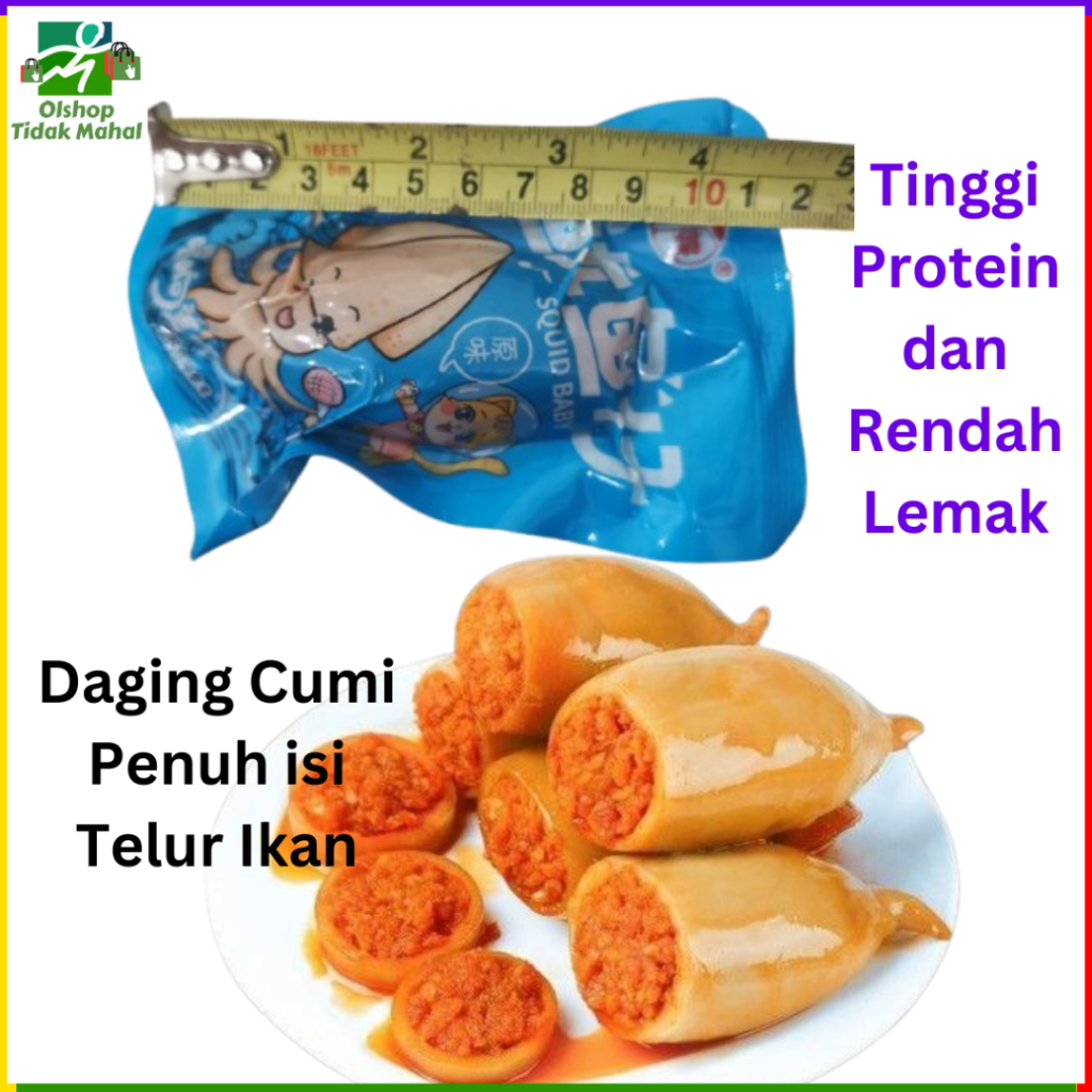 

[HALAL] Cumi Besar isi Telur Ikan siap saji 230g 鱿鱼仔 You Yu Zi / Squid Spicy Seafood Snack