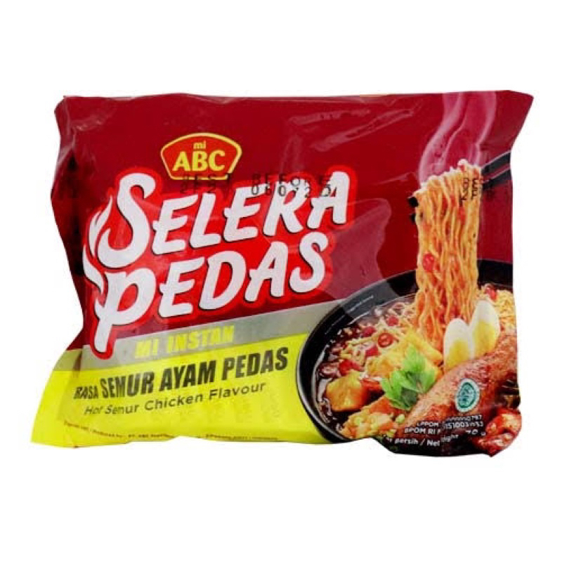 

Mie Mi Instant ABC Selera Pedas Semur Ayam Pedas