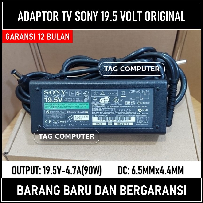 CHARGER ADAPTOR TV SONY BRAVIA 32-40 INC KLV KDL 22 24 32 ORIGINAL