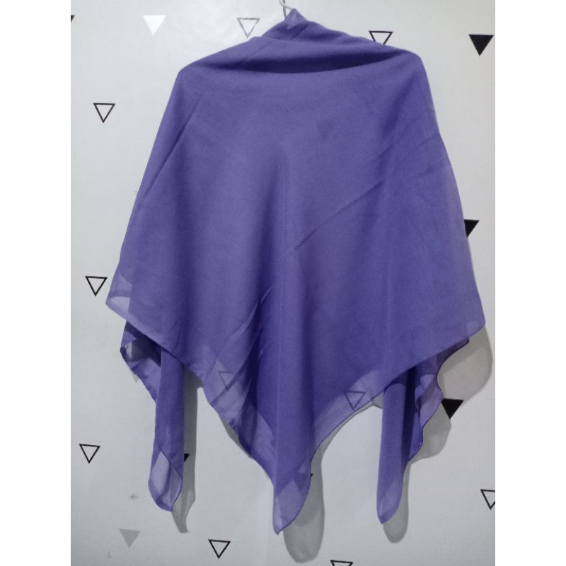 Hijab Segi Empat Paris Jadul Denim Preloved