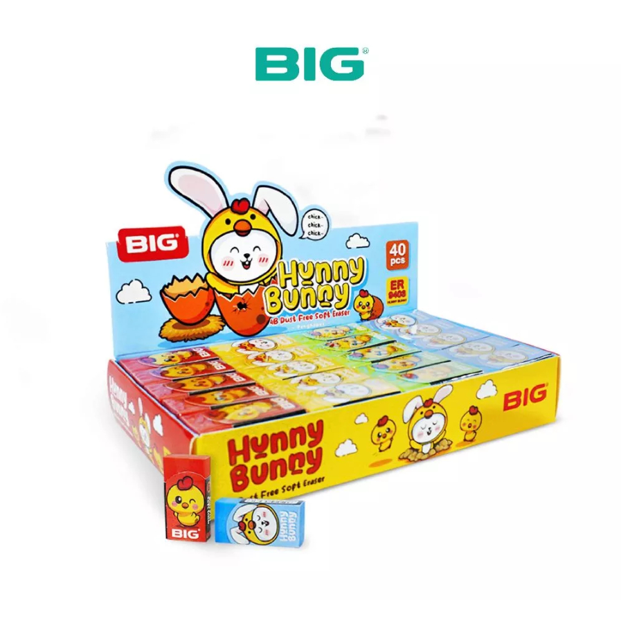 

BIG - Penghapus / Eraser Pensil Warna Warni Kecil Dust Free Hunny Bunny Series ER-9403HB