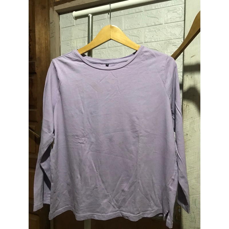 preloved atasan kaos wanita warna ungu