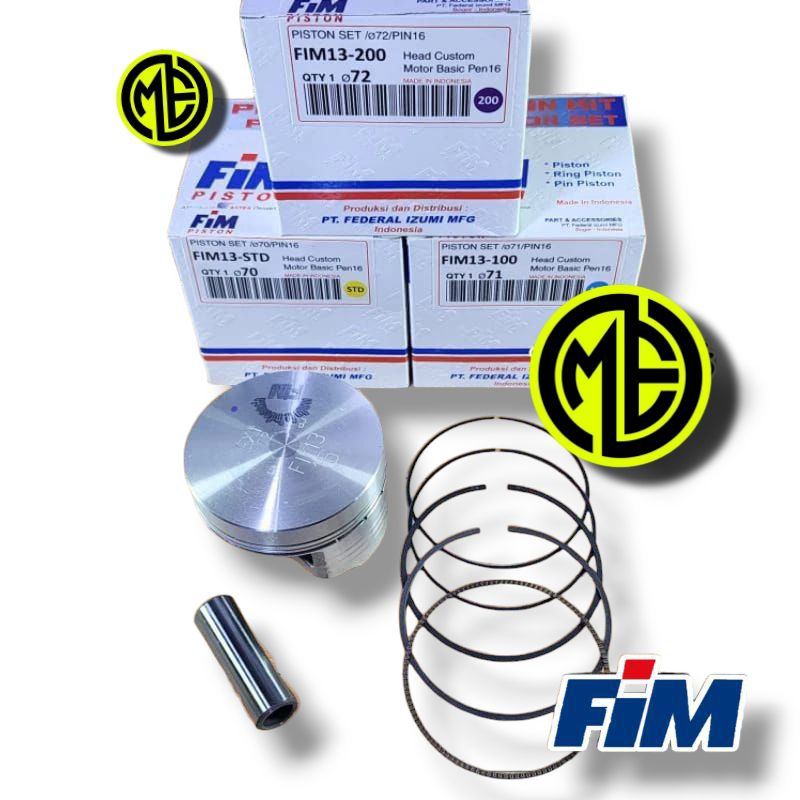Piston FIM13 Piston FIM13 70 71 72 Pin 16 FIM 13 Head Custom Piston Scorpio Custom Dome