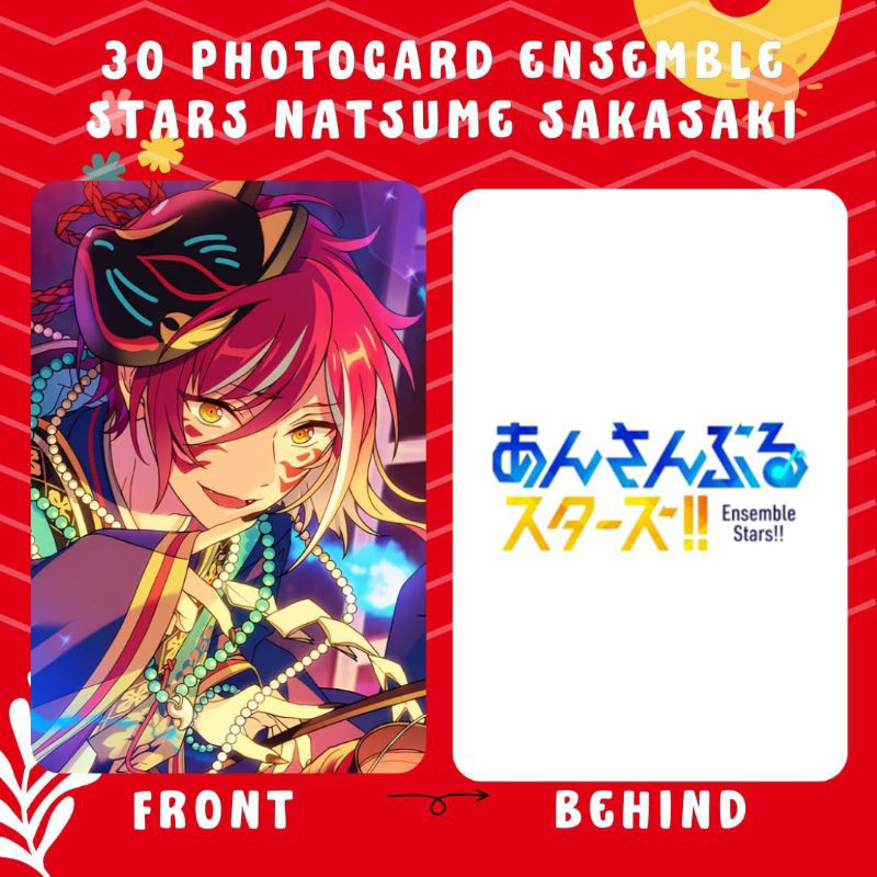 [30 PCS] PHOTOCARD ENSEMBLE STARS NATSUME SAKASAKI CETAK 2 SISI TERMURAH