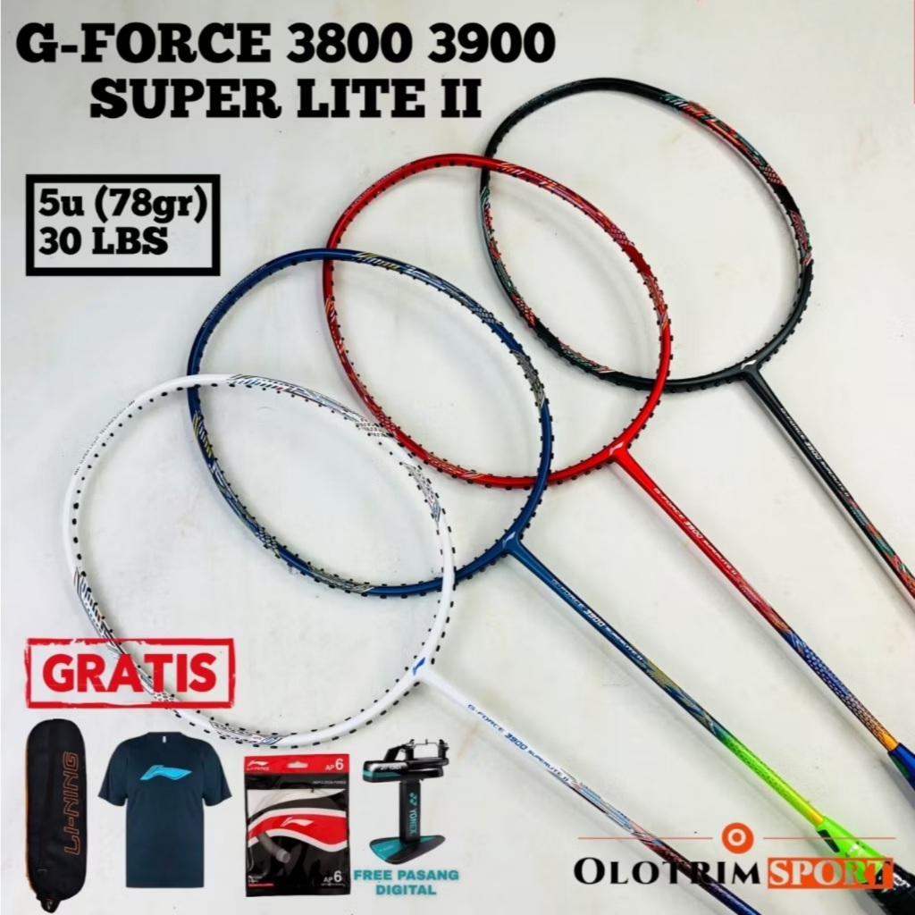 Raket Badminton Lining Gforce Super Lite 3500  3600  3700 3800 3900 II 2 G Force ORI