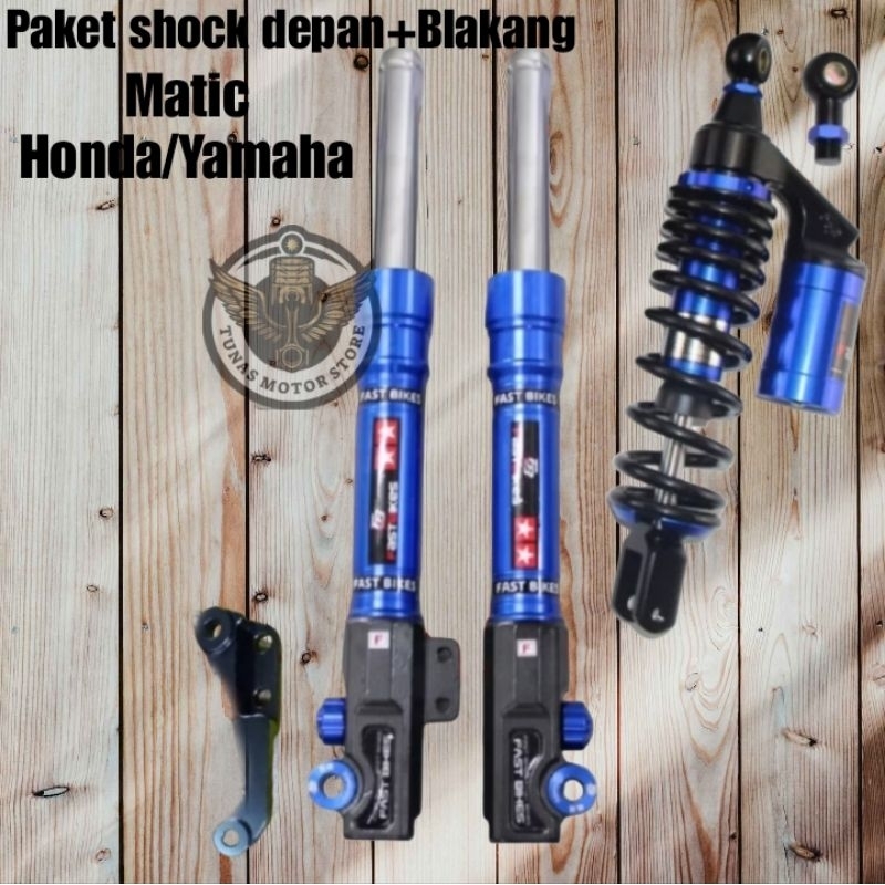 PAKETAN SHOCKBREAKER DEPAN BELAKANG MIO VARIO 125 VARIO 150 SHOCK DEPAN FAST BIKES MIO VARIO BEAT SC