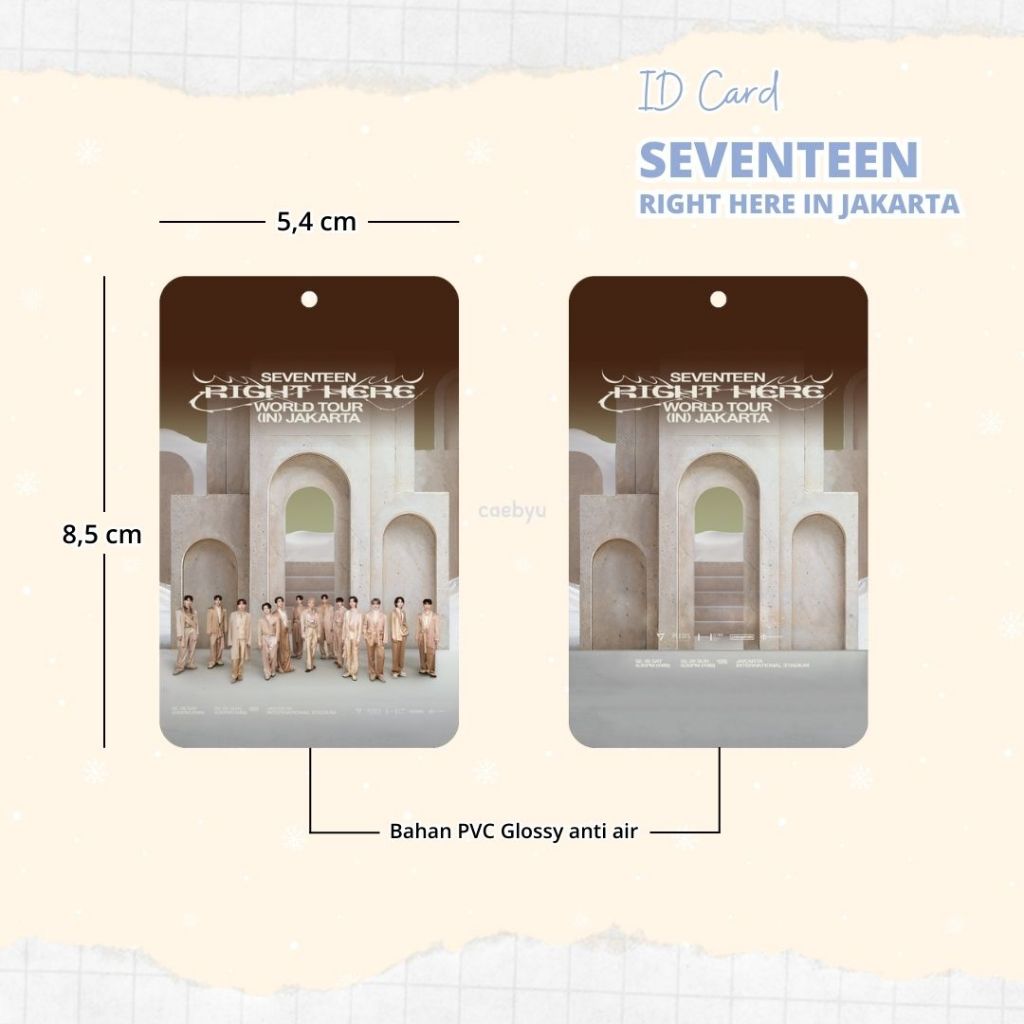 

READY STOCK ID Card SEVENTEEN Right Here in Jakarta Kpop svt Konser JKT Indonesia INA carat K-Pop Tali Gantungan HP PC ID Card Cahol Card Holder