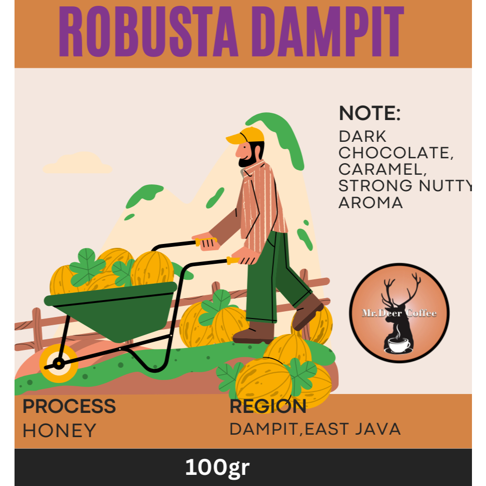 

Biji Kopi Bubuk Robusta Dampit (100 gr) Malang Jawa Timur Robusta Coffee Beans