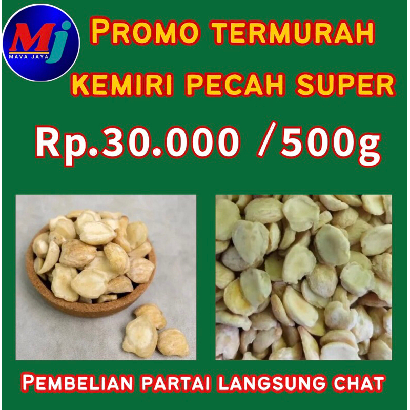 

KEMIRI/KEMIRI PECAH GRADE A/500g/BIJI KEMIRI MURAHHH