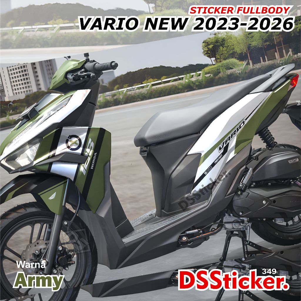 349 Decal Sticker FullBody Vario 125 & 150 New 2023-2026 | Warna Pastel Skotlet Modifikasi Variasi M
