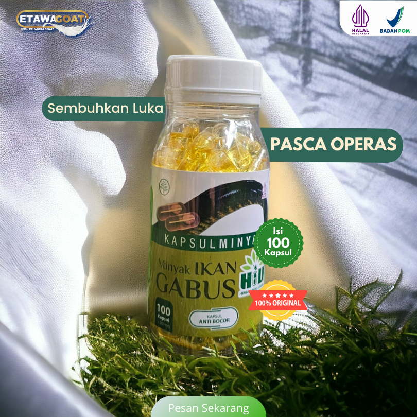 

Kapsul Minyak Ikan Gabus HIU Original Obat Penyembuhan Luka Pasca Operasi