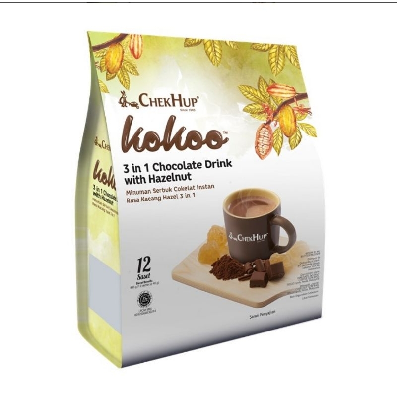 

Chek Hup Kokoo 3 in 1 Chocolate Drink Hazelnut 12 x 40 g