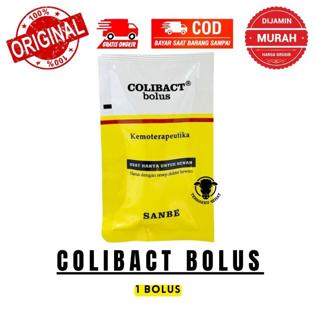 (ECERAN/PER-BOLUS) COLIBACT BOLUS -OBAT INDUK BARU MELAHIRKAN, INFEKSI PENCERNAAN SAPI KAMBING DOMBA